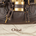 Sac Cartable Paddington en Cuir Marron Chloé