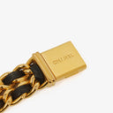 Chanel Stainless Steel Lambskin 20mm Chain Premiere Quartz Watch Gold M