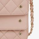 Chanel Light Pink Quilted Lambskin Flap Bag Champaigne Gold - Tone Hardware