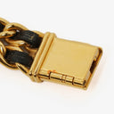 Chanel Stainless Steel Lambskin 20mm Chain Premiere Quartz Watch Gold M