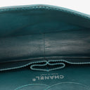 Chanel 2.55 Reissue 227 Double Flap Bag Turquoise Quilted Patent Leather And Silver Finishes