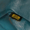 Chanel 2.55 Reissue 227 Double Flap Bag Turquoise Quilted Patent Leather And Silver Finishes
