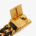 Chanel Stainless Steel Lambskin 20mm Chain Premiere Quartz Watch Gold M