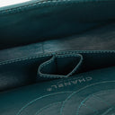Chanel 2.55 Reissue 227 Double Flap Bag Turquoise Quilted Patent Leather And Silver Finishes
