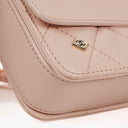 Chanel Light Pink Quilted Lambskin Flap Bag Champaigne Gold - Tone Hardware