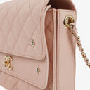 Chanel Light Pink Quilted Lambskin Flap Bag Champaigne Gold - Tone Hardware