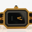 Chanel Stainless Steel Lambskin 20mm Chain Premiere Quartz Watch Gold M