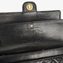 Chanel Medium Classic Vintage Double Flap Bag Black Quilted Lambskin 24K Gold-Plated Hardware