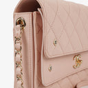 Chanel Light Pink Quilted Lambskin Flap Bag Champaigne Gold - Tone Hardware