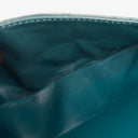 Chanel 2.55 Reissue 227 Double Flap Bag Turquoise Quilted Patent Leather And Silver Finishes