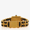 Chanel Stainless Steel Lambskin 20mm Chain Premiere Quartz Watch Gold M