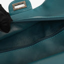 Chanel 2.55 Reissue 227 Double Flap Bag Turquoise Quilted Patent Leather And Silver Finishes