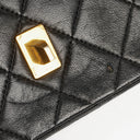 Chanel Medium Classic Vintage Double Flap Bag Black Quilted Lambskin 24K Gold-Plated Hardware