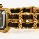 Chanel Stainless Steel Lambskin 20mm Chain Premiere Quartz Watch Gold M