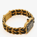 Chanel Stainless Steel Lambskin 20mm Chain Premiere Quartz Watch Gold M