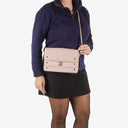 Chanel Light Pink Quilted Lambskin Flap Bag Champaigne Gold - Tone Hardware