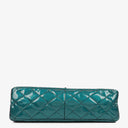 Chanel 2.55 Reissue 227 Double Flap Bag Turquoise Quilted Patent Leather And Silver Finishes