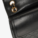 Chanel Medium Classic Vintage Double Flap Bag Black Quilted Lambskin 24K Gold-Plated Hardware