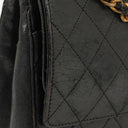Chanel Medium Classic Vintage Double Flap Bag Black Quilted Lambskin 24K Gold-Plated Hardware