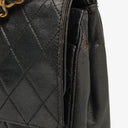 Chanel Medium Classic Vintage Double Flap Bag Black Quilted Lambskin 24K Gold-Plated Hardware