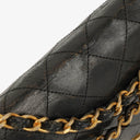 Chanel Medium Classic Vintage Double Flap Bag Black Quilted Lambskin 24K Gold-Plated Hardware