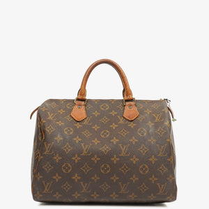 Louis Vuitton Speedy 30 Monogram Canvas Handbag