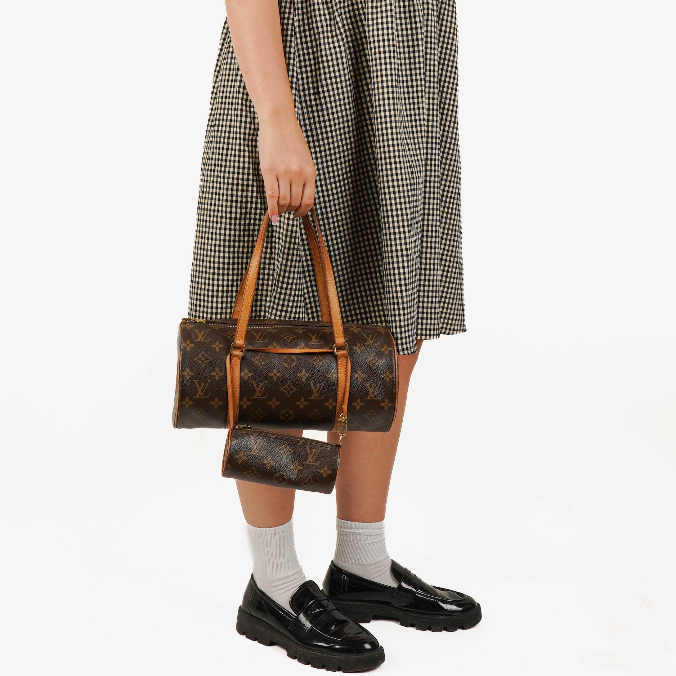 Louis Vuitton Papillon 30 Vintage Monogram Canvas Handbag With Mini Papillon Pochette