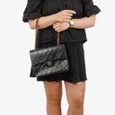 Chanel Medium Classic Vintage Double Flap Bag Black Quilted Lambskin 24K Gold-Plated Hardware