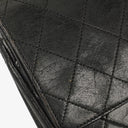 Chanel Medium Classic Vintage Double Flap Bag Black Quilted Lambskin 24K Gold-Plated Hardware
