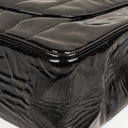 Chanel Jumbo CC Vertical Black Quilted Patent Leather Flap Bag 24K Gold-Plated Hardware
