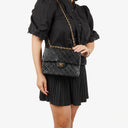 Chanel Medium Classic Vintage Double Flap Bag Black Quilted Lambskin 24K Gold-Plated Hardware