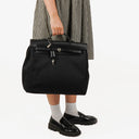 Hermes Herbag Canvas Vache Hunter Black 2 In 1 Bag