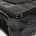 Chanel Jumbo CC Vertical Black Quilted Patent Leather Flap Bag 24K Gold-Plated Hardware