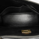 Hermes Vintage Kelly 32 Retourne In Black Box Calf With Gold Hardware