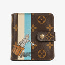 Louis Vuitton Blue Monogram Groom Limited Edition Compact Zippy Wallet
