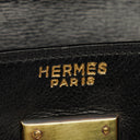 Hermes Vintage Kelly 32 Retourne In Black Box Calf With Gold Hardware
