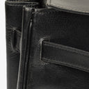 Hermes Vintage Kelly 32 Retourne In Black Box Calf With Gold Hardware