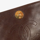 Chanel Classic Full Flap Bag Brown Quilted Lambskin 24K Gold-Plated Hardware