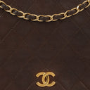 Chanel Classic Full Flap Bag Brown Quilted Lambskin 24K Gold-Plated Hardware