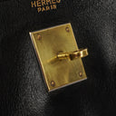 Hermes Vintage Kelly 32 Retourne In Black Box Calf With Gold Hardware