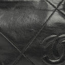 Chanel Vintage CC Black Quilted Lambskin Camera Tassel Bag