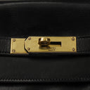Hermes Vintage Kelly 32 Retourne In Black Box Calf With Gold Hardware