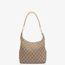 Gucci Monogram GG Canvas and Leather Hobo Shoulder Bag