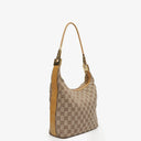Gucci Monogram GG Canvas and Leather Hobo Shoulder Bag