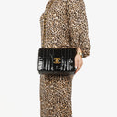 Chanel Jumbo CC Vertical Black Quilted Patent Leather Flap Bag 24K Gold-Plated Hardware