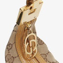 Gucci Monogram GG Canvas and Leather Hobo Shoulder Bag