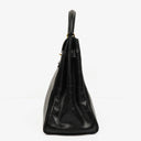 Hermes Vintage Kelly 32 Retourne In Black Box Calf With Gold Hardware
