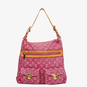 Louis Vuitton Baggy GM Monogram Pink Denim Shoulder Bag
