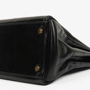 Hermes Vintage Kelly 32 Retourne In Black Box Calf With Gold Hardware