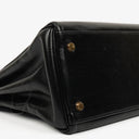 Hermes Vintage Kelly 32 Retourne In Black Box Calf With Gold Hardware